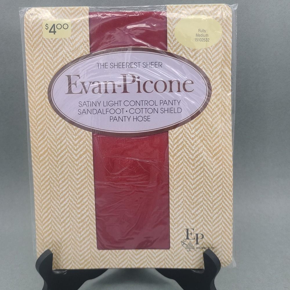 Vintage Picone Sheerest Sheer Ruby Medium Panty Hose Light Control Panty 1990s
